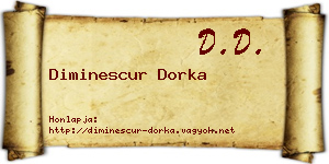 Diminescur Dorka névjegykártya