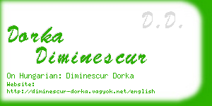 dorka diminescur business card